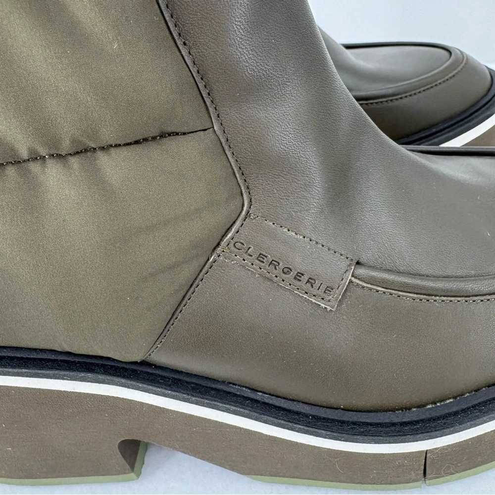 Clergerie Ally 70mm Leather Ankle Boots 39 Green - Picture 6 of 8